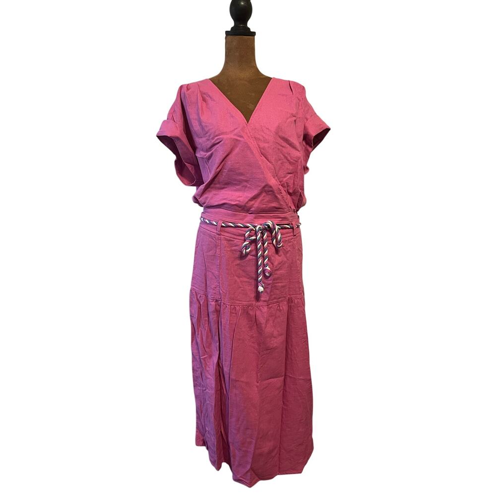 Sam Edelman Pink Linen Skirt Set Size Large